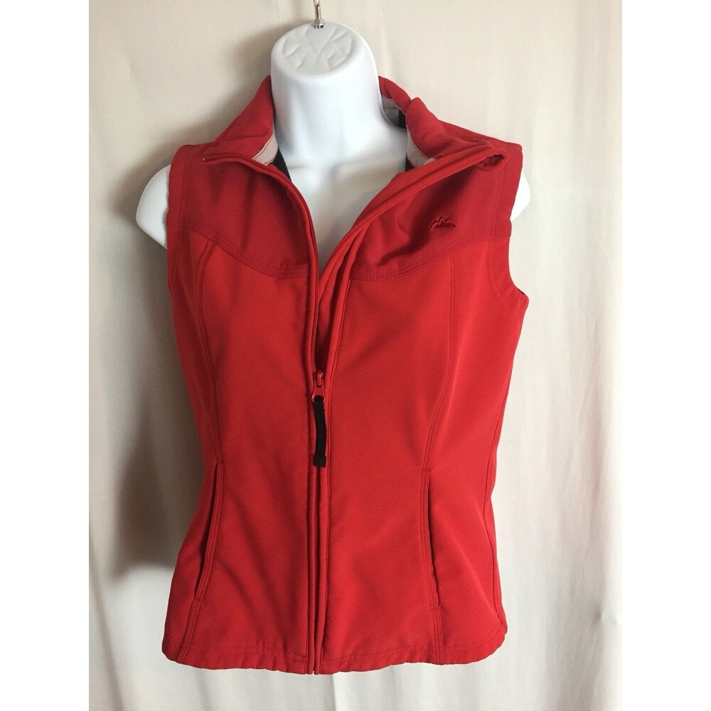 Extra Small Womens Outdoor Vest Fleece Lined Red XS Snozu